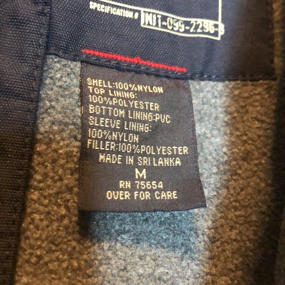 Abercrombie Vintage AF Performance Ski Jacket Mens Medium Blue Yellow Heavy Coat - Picture 7 of 17